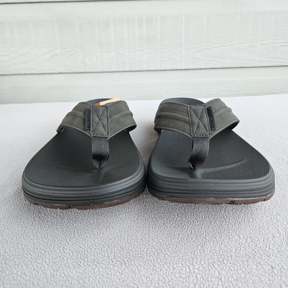 Skechers Patino Marlee Thong Flip Flop Sandal Men 13 Brown Relaxed Fit Luxe Foam